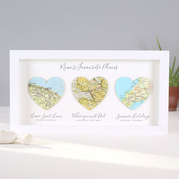 Favourite Places Personalised Map Heart Gift For Her, 2 of 5