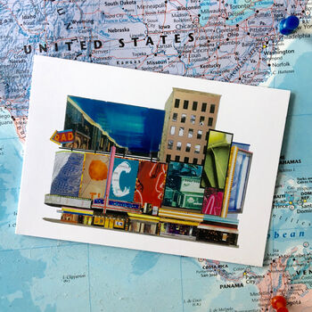 'Times Square, New York' Greetings Card, 2 of 2