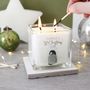 Baby Penguin First Christmas Scented Square Candle, thumbnail 1 of 6