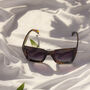 Chunky Bevelled Square Sunglasses In Tortoise Shell, thumbnail 1 of 3