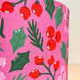 It's A 'Holly Jolly' Christmas Lampshade In Pink, thumbnail 4 of 7