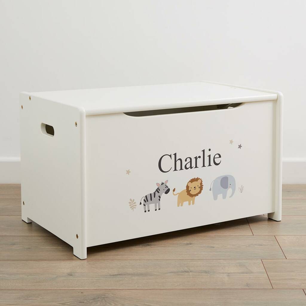 Personalised Jungle Design Toy Box, 1 of 3
