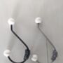 Linen Wash Painted Coat Rack With Ball Top Hooks, thumbnail 2 of 6