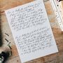 Personalised Handwritten Calligraphy Wedding Vows, thumbnail 3 of 6