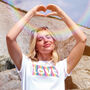 Rainbow Love T Shirt, thumbnail 1 of 6