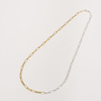 Dual Tone Paperclip Chain Link Width 4mm, 3 of 3