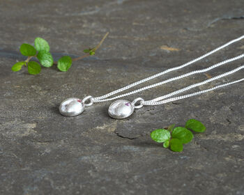 Molten Silver Birthstone Necklace, 2 of 3