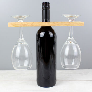 Married Couple Wine Glass And Bottle Holder, 5 of 5