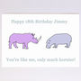 Personalised Horny Birthday Card, thumbnail 3 of 6