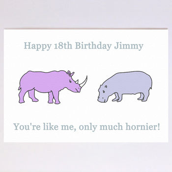 Personalised Horny Birthday Card, 3 of 6