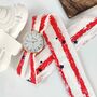 Red Blue Changeable Women Cotton Strap Wrist Watch, thumbnail 6 of 8