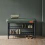 Shoe Bench Synthetic Leather Shoe Rack Bench Entryway, thumbnail 1 of 8