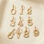 18ct Gold Plated Number Pendant Charm Necklace, thumbnail 4 of 5