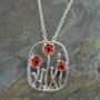 Poppy Red Flowers Pendant Necklace, thumbnail 2 of 5