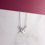 Couples Sterling Silver Initial Necklace, thumbnail 7 of 11