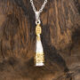 Champagne Bottle Pendant In Silver And 18 Ct Gold, thumbnail 1 of 3