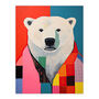 Precious Polar Bear Fun Bright Colourful Wall Art Print, thumbnail 6 of 6