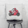 Personalised Motorbike Cushion Gift For Him Boys Room, thumbnail 1 of 2