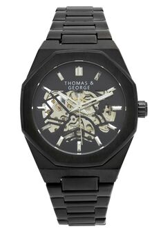 Mens Watch Automatic Skeleton Watch London Black Edition, 2 of 7