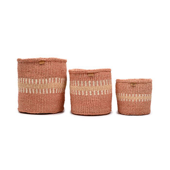 Huru: Sand Stripe Woven Storage Basket, 2 of 9