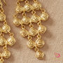 Diamond Shaped Chandelier Patterned Gold And Silver Earrings, thumbnail 7 of 9