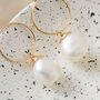 Baroque Pearl Hoop Earrings, thumbnail 6 of 10