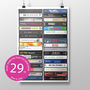 29th Birthday 1997 Music Print Personalised Gift, thumbnail 1 of 8