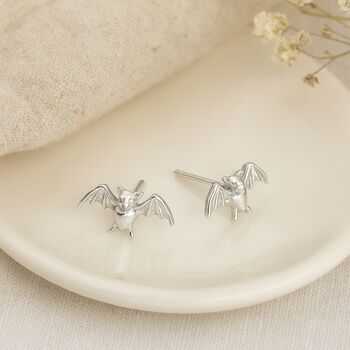 Sterling Silver Bat Stud Earrings – 12mm, 6 of 8