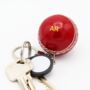 Personalised Vintage Miniature Cricket Ball Keyring, thumbnail 2 of 6