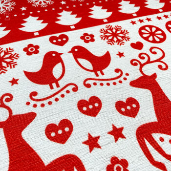 Xmas Pillow Cover With Red And White Christmas Deers, 6 of 7