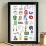 Rugby Alphabet Art Print Unframed, thumbnail 1 of 3