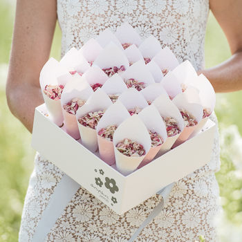 25 Biodegradable Wedding Petal Confetti Cones, 7 of 12