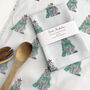 British Shorthair Cat Christmas Cotton Tea Towel, thumbnail 2 of 5