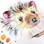 Inky Hedgehog Outdoor Cushion For Garden Furniture, thumbnail 9 of 9