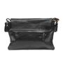 Multi Compartment Womens Leather Handbag Shoulder Bag Black, thumbnail 5 of 5