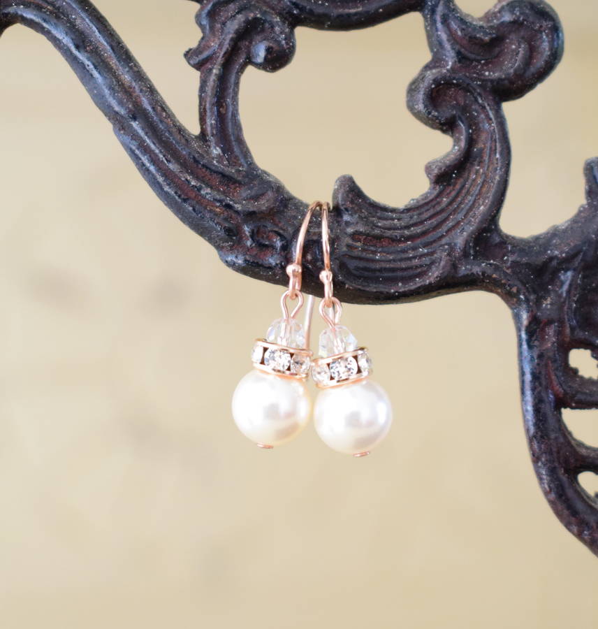 rose gold french hook earrings by katherine swaine