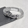 Personalised Men's Woven Steel Infinity Knot Bracelet, thumbnail 1 of 4