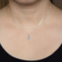 Small Australian Opal Doublet Necklace In Sterling Silver, thumbnail 3 of 4