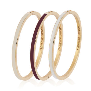 Enamel Bangle With Clasp Gold, 4 of 8