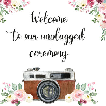 Unplugged Ceremony Wedding Sign, 2 of 4