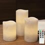 Set Of Three Silver Flameless LED Candles, thumbnail 5 of 7