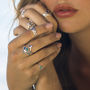 Holi Jewel Silver Stacking Ring, thumbnail 5 of 10