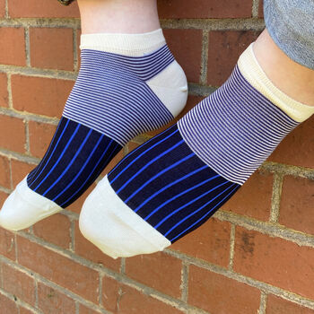 Multistripe And Oxford Stripe Men's Trainer Socks Bundle, 7 of 10