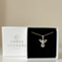 Sterling Silver Filigree Angel Pendant Necklace, thumbnail 2 of 9