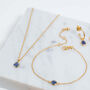 Hampton Sapphire And Gold Plated Necklace, thumbnail 1 of 5