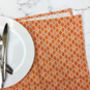 Alta Tea Towel, Orange Geometric Pattern, thumbnail 2 of 2