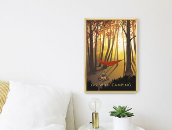 Go Wild Camping Travel Poster Art Print, 2 of 8