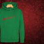 Dinosaur Sleigh Kids Hoodie Christmas Jumper, thumbnail 2 of 11