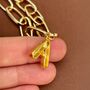 Personalised Bubble Letter Initial Chunky Chain Necklace, thumbnail 4 of 8