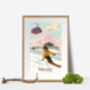 Saas Fee Switzerland Ski Resort Travel Poster Art Print, thumbnail 4 of 8